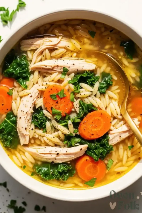 One-Pot Lemon Chicken Orzo Soup (30 Minutes)
