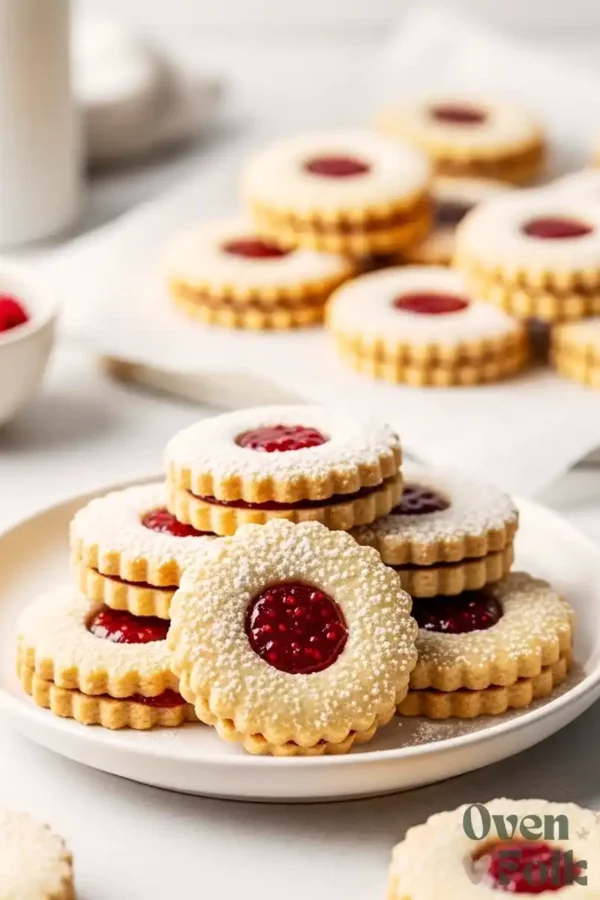  Raspberry Linzer Cookies (The “No-Stick” Parchment Method)