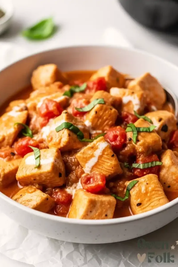 Slow Cooker Creamy Tomato Basil Chicken Recipe